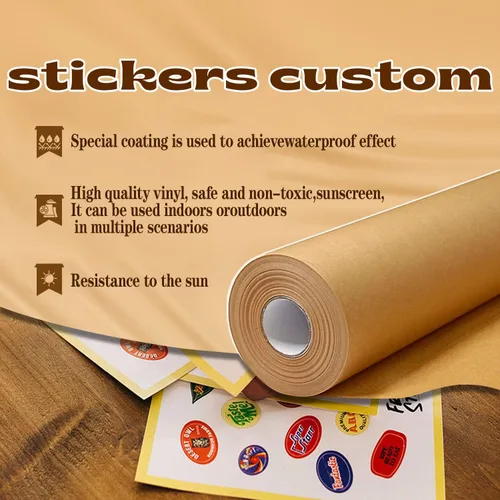 Vista 3 de Paquete de 150 calcomanías personalizadas para diseñar tus propias etiquetas personalizadas, calcomanías de texto, nombre, imagen y foto