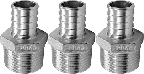 Vista 7 de Acoplamiento recto de acero inoxidable PEX de 1/2 pulgada, accesorio de tubería de crimpado de acero inoxidable para tubería Pex