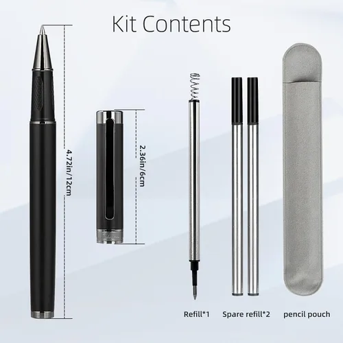 Vista 2 de Impresionantes bolígrafos de lujo, bonitos bolígrafos para hombre, cobre puro, sensación pesada, bolígrafo ejecutivo de oficina, bolígrafos