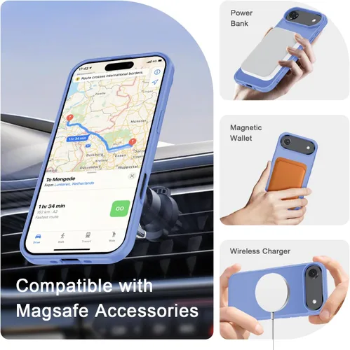 Vista 852 de Funda para Google Pixel 10 Pro XL, cubierta magnética mate, color negro Fit for MagSafe, Screen Protector included, Shockproof Military Grade