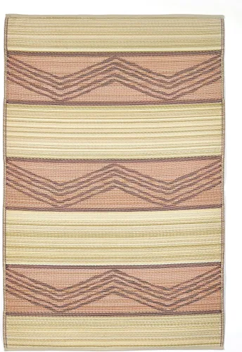 Vista 38 de Fab Habitat - Alfombra de exterior azteca, impermeable, resistente a la decoloración, sin arrugas, plástico reciclado de primera calidad, a rayas