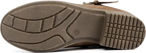 Vista 4 de VJH confort Botas de media pantorrilla para mujer, botines holgados con hebilla cómoda con cremallera lateral
