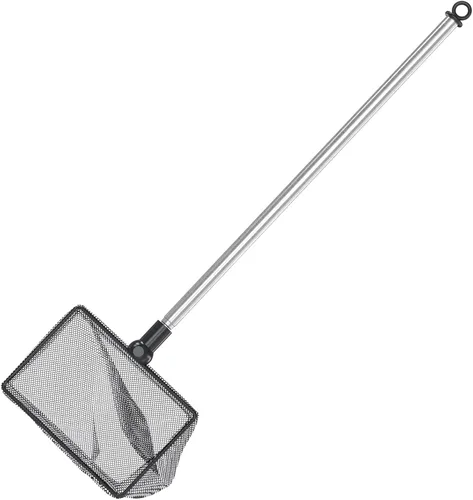 Vista 12 de Red de peces de acuario Pawfly con mango extensible de 9-24 pulgadas de largo para pecera de peces Betta, estanque pequeño de Koi y piscina