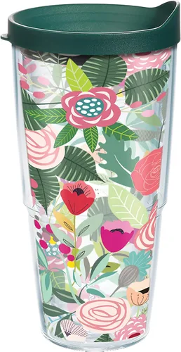 Vista 15 de Tervis Brilliant Bliss Collection - Vaso aislado de doble pared hecho en Estados Unidos mantiene las bebidas frías y calientes, 16 onzas, paquete