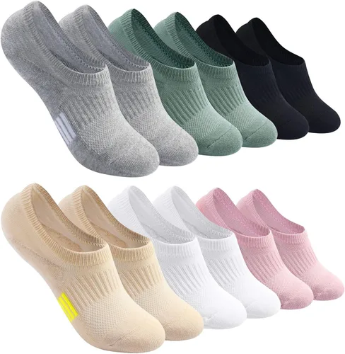 Vista 14 de Toes Home - Calcetines invisibles para mujer, acolchados, de corte bajo, deportivos, forro oculto para tenis, tobillo, invisibles, para correr, 4/6