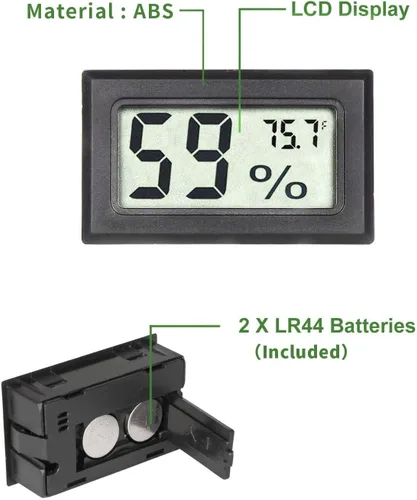 Vista 3 de Goabroa Mini termómetro higrómetro digital medidor de humedad para interiores con sensor de temperatura Fahrenheit (℉)