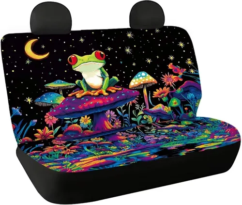 Vista 44 de AFPANQZ Funda protectora para asiento trasero de automóvil, con bandera patriótica estadounidense, solo para asiento trasero de automóvil, camión