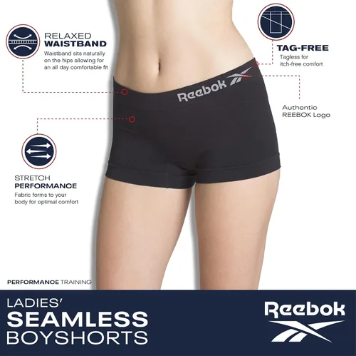 Vista 3 de Reebok Ropa interior para mujer - Bragas sin costuras (4 unidades)