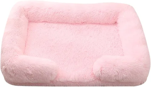 Vista 21 de Camas ortopédicas para perros de gran tamaño con forro impermeable y parte inferior antideslizante, cama rectangular lavable para perros y gatos