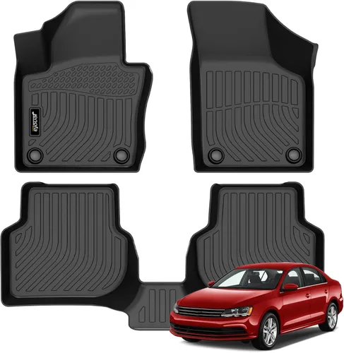 Vista 33 de Juego completo de tapetes de auto para todo tipo de clima, revestimiento automotriz para piso y maletero