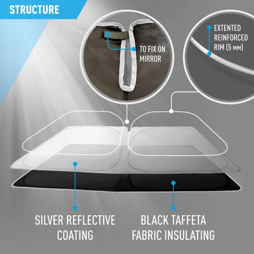 Vista 4 de Clim Art - Parasol para parabrisas de Buick Encore 2013-2023, plegable, personalizado, protector solar para vehículo, cubierta para parabrisas
