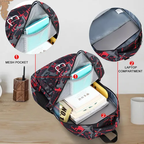 Vista 3 de Mochila escolar para niños con fiambrera para niñas, bolsa de libros, mochila escolar preescolar, jardín de infantes, mochila para niños pequeños