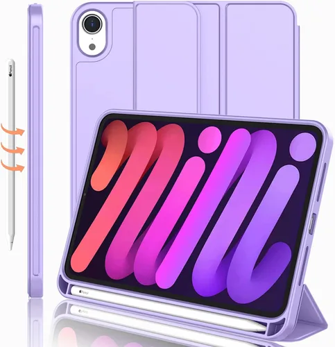 Vista 38 de iMieet Funda para iPad mini 7 2024 (A17 Pro), Funda para iPad mini 6 (8.3 pulgadas, modelo 2021), Funda para iPad mini 7ª/6ª generación con soporte
