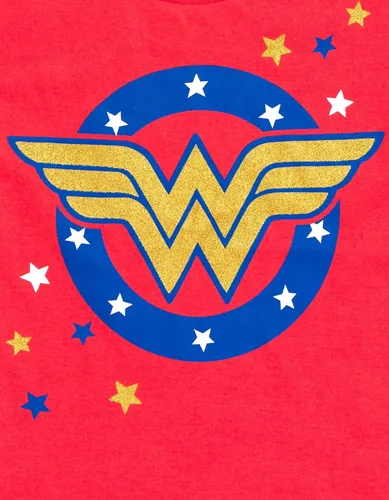 Vista 4 de DC Comics Liga de la Justicia Batgirl Super Girl Wonder Woman - Paquete de 3 camisetas para niños pequeños a grandes