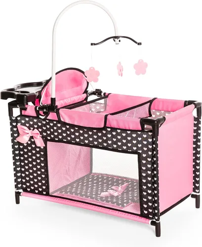 Vista 2 de Bayer Juego de muebles para muñecas de bebé con cama, trona y perchas