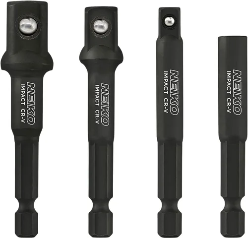 Vista 9 de Neiko 30275A Adaptador de llave de impacto para destornilladores de llave de trinquete, convertidor hembra de 1/2 pulgada a hexagonal de 1/4