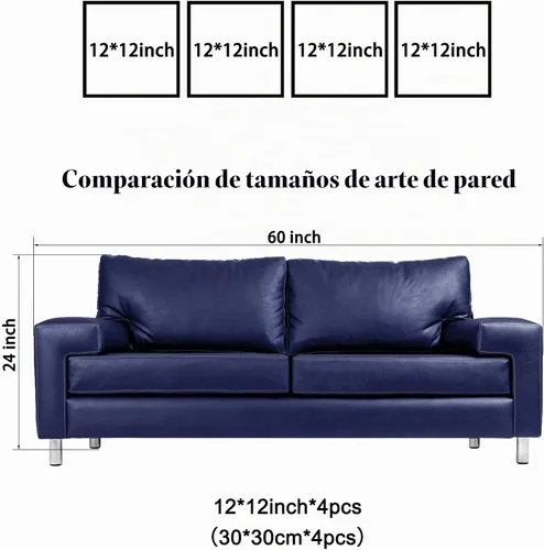 Vista 6 de Wieco Art Lienzo Giclée para pared, imágenes espaciales para dormitorio, decoración del hogar, poder mágico universal, moderno, 4 paneles