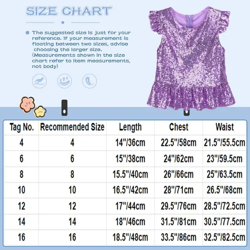 Vista 5 de Yeahdor Disfraz de sirena de lentejuelas para niños y niñas, disfraz de hip-hop de jazz latino, ribete de volantes, camiseta para fiesta