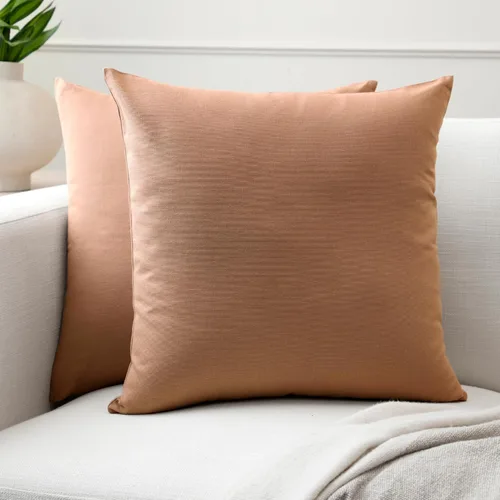Vista 66 de Encasa XO Juego de 2 fundas de almohada de 12 x 12 pulgadas, color beige, sin rellenos, fundas de almohada de algodón para sala de estar, cama