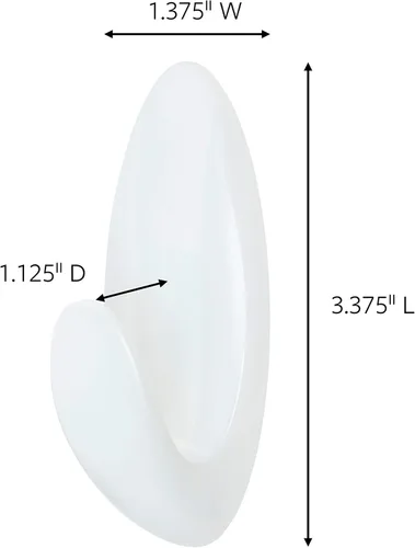 Vista 2 de Command Ganchos medianos de baño, capacidad de 3 libras, 2 ganchos, 2 tiras, organizan sin daños Blanco