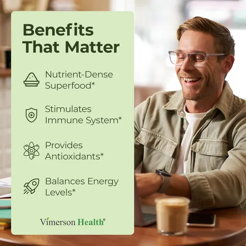Vista 2 de Cápsulas orgánicas de espirulina y clorella, cápsulas de espirulina con polvo de clorella para apoyo inmunológico, antioxidante y energético.