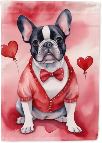 Vista 58 de Caroline's Treasures DAC5252GF Affenpinscher - Bandera de jardín con texto en inglés "My Valentine", bandera decorativa para patio exterior, patio
