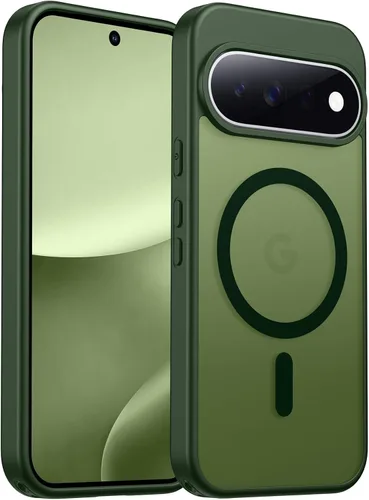 Vista 10 de SPIDERCASE Funda magnética para Google Pixel 9A, protección contra caídas de grado militar, delgada, translúcida, mate, a prueba de golpes
