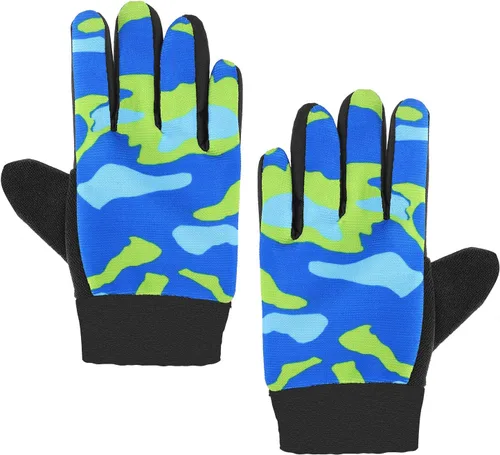 Vista 2 de Accmor Guantes de ciclismo para niños, transpirables, antideslizantes, guantes de dedo completo para niños, ciclismo, escalada, equitación, ciclismo