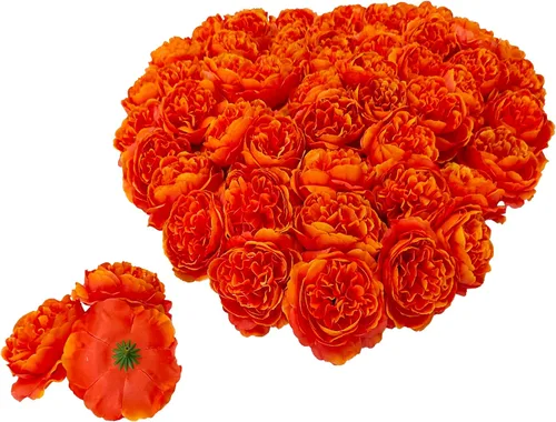 Vista 9 de 40 Piezas Cabezas de Flores Falsas de 3.3'' para Manualidades, Cabezas de Rosas Flores Artificiales, Cabezas de Rosas de Seda a Granel, Cabezas