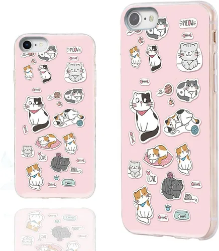 Vista 16 de Funda protectora delgada de goma TPU suave para iPhone SE 2022/2020/8/7/6S/6, funda protectora de goma TPU suave, lindo perro corgi de dibujos Un