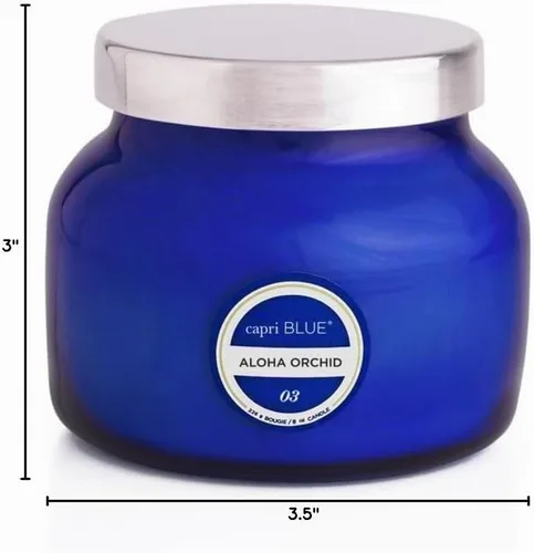 Vista 7 de Velas de tarro de firma Capri Blue - Mezcla de cera de soja de larga duración - Velas de lujo con aroma tropical - Viene en tarro de vidrio