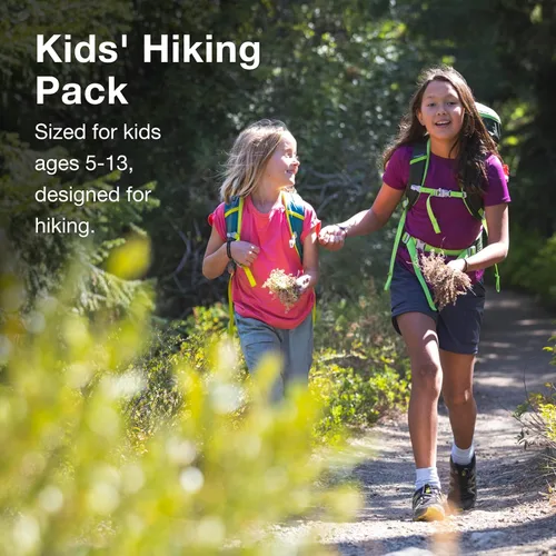 Vista 3 de Mochila de senderismo Osprey Jet 18L para niños, Azul Spikemoss