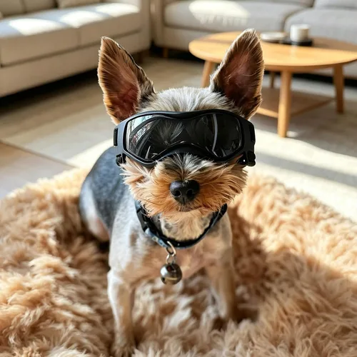 Vista 8 de NAMSAN - Lentes de sol para perros pequeños, protección UV, protección ocular para perros de razas pequeñas, gafas de conducción para perros que