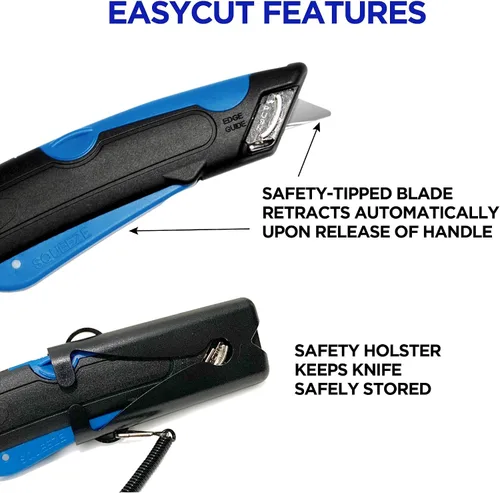 Vista 5 de Garvey 091524 cúter de seguridad con funda, color negro y azul, Negro/Azul