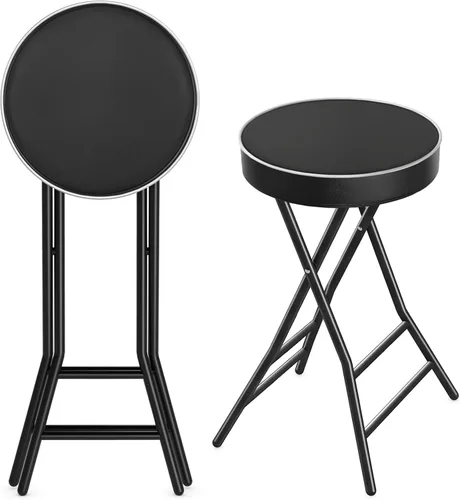 Vista 16 de 5Rcom Taburetes Plegables, Paquete de 1 Taburetes Portátiles con Asa, Taburete Plegable para Adultos con Patas de Marco de Acero Resistente