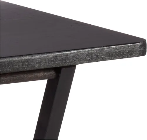 Vista 3 de Amazon Basics Cena portátil para TV, paquete de 4 unidades, mesa rectangular plegable con estante de almacenamiento, color negro, 15 x 19 x 26