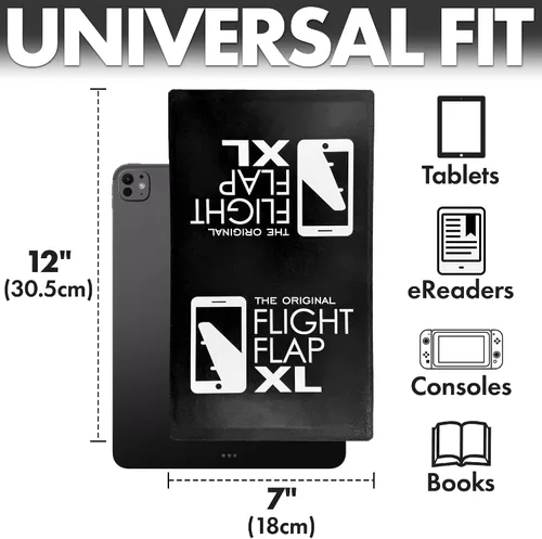 Vista 6 de Flight Flap Soporte flexible para tablet de avión, soporte flexible para teléfono celular y tableta, extra grande de 12 x 7 pulgadas, soporte