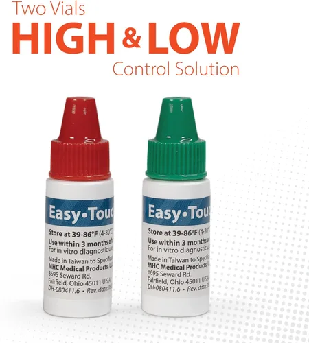 Vista 3 de Easy Touch Kit de control de glucosa, Hi & Low, 2 viales, 0.1 fl oz cada uno