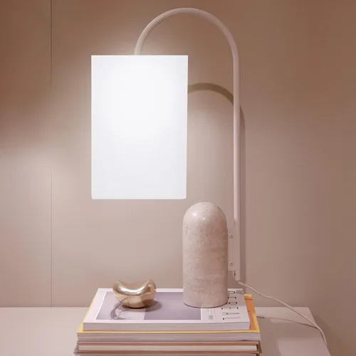 Vista 3 de E27 Lámpara de tela cuadrada blanca de .8 pulgadas cubierta de luz para lámpara de mesa Accesorios de iluminación de pared y techo