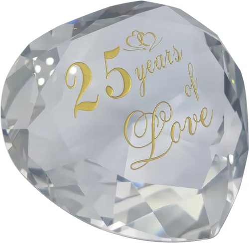Vista 10 de Regalos de cristal de aniversario de 1 año para ella y él, primera boda para marido, esposa, novio o novia, regalo de aniversario de un año