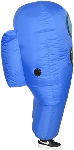 Vista 7 de YuMe Official Among Us Toikido Toys Inflatable Kids Halloween Cosplay Costume for Children Impostor azul