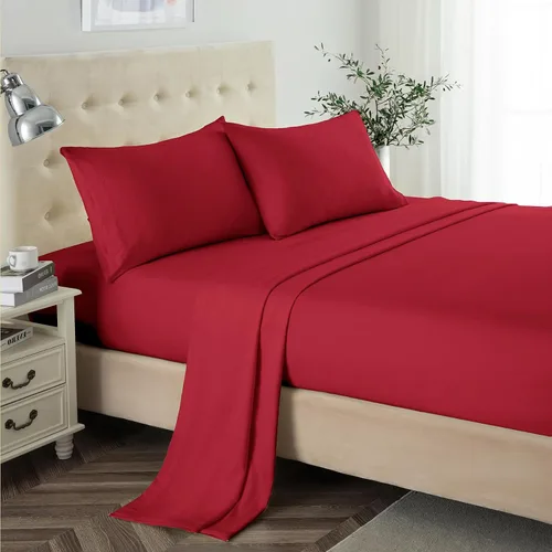 Vista 10 de Lanest Housing - Juego de sábanas tamaño individual XL, 2400 hilos, sábanas de microfibra suaves de bolsillo profundo, sábanas para dormitorios Negro