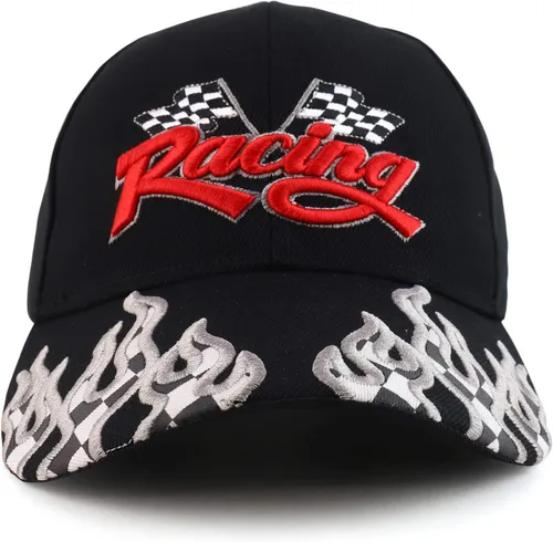 Vista 2 de Armycrew Gorra de béisbol estructurada con llama bordada en 3D Negro