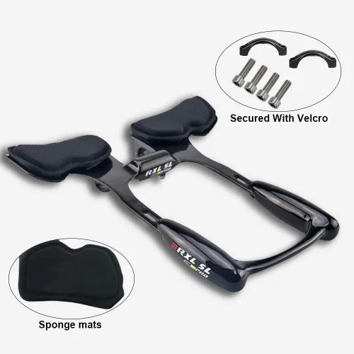 Vista 2 de Barras Aero de clip para bicicleta de carretera RXL SL Manillar ajustable TT Manillar de bicicleta Aero Barras TT Extensor de manillar