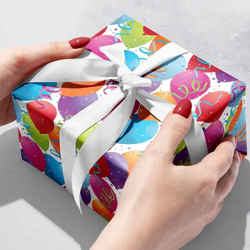 Vista 2 de Jillson Roberts Papel de regalo a granel, globo blanco, 1/4 resma 208' x 30