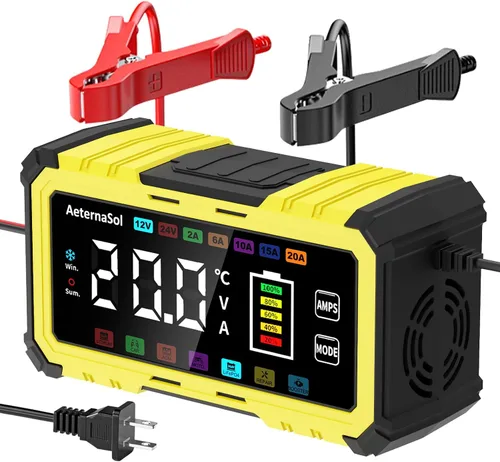 Vista 13 de Cargador de batería de coche inteligente 12A, cargador de mantenimiento de 12V 12A