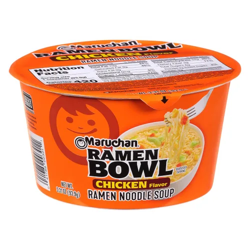 Vista 9 de Maruchan Tazón de ramen, sabor a carne de res Birria, sopa instantánea de fideos al estilo japonés, comida fácil para microondas para estudiantes