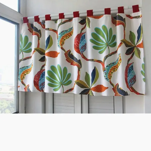 Vista 10 de ABREEZE Cortinas de cocina de lino y algodón retro, cenefas de estilo bohemio para ventanas pequeñas, 55 x 20 pulgadas