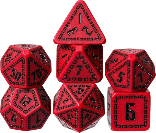 Vista 20 de Juego de dados de resina para DND, juego de 7 dados poliédricos negros D&D rellenos con papel de colores brillantes para juegos de rol