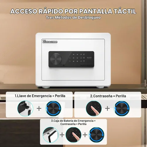 Vista 5 de Caja de seguridad pequeña, caja de seguridad para el hogar para dinero, efectivo y documentos con bolsa ignífuga e impermeable, pequeñas cajas